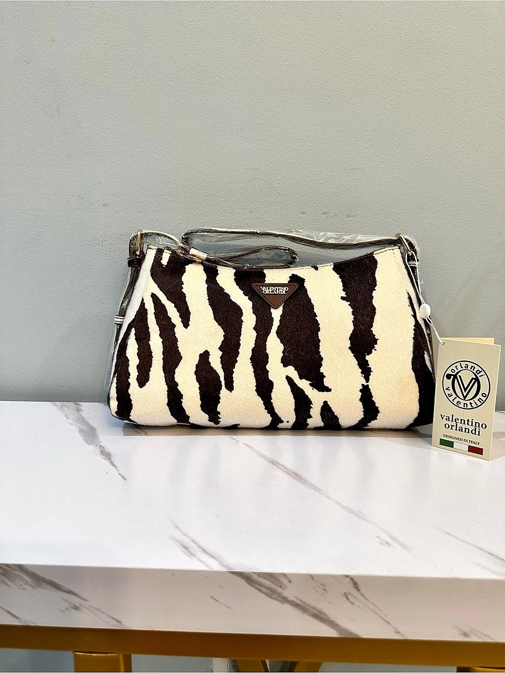 Valentino Orlandi Shoulder Bags White Black Size One Size
